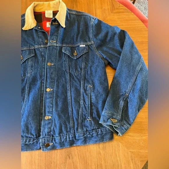 Vintage Carhartt Denim Jacket JF878 Men Buffalo Plaid Lined 100 Year USA - Picture 3 of 9